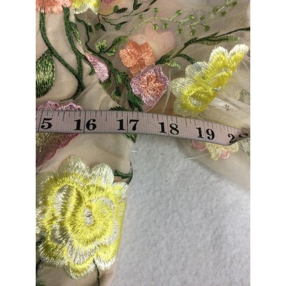 AW BRIDAL 10 L Cream Carole Floral Wedding Guest Formal Party Maxi Dress b131 - Picture 6 of 8